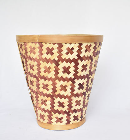 Bamboo Bin | Beige + Brown Colour
