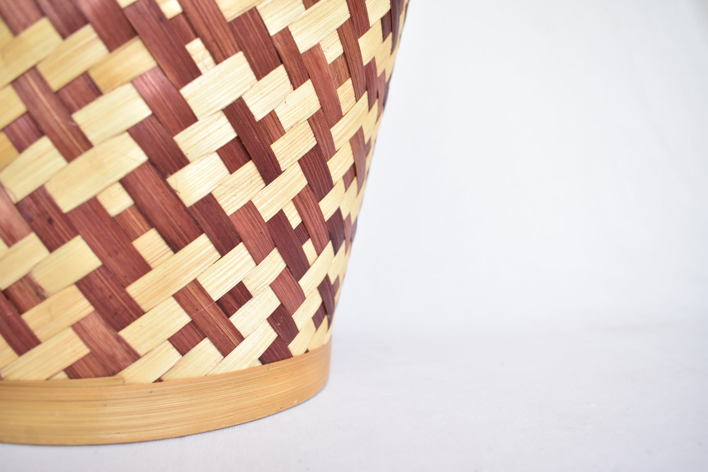 Bamboo Bin | Beige + Brown Colour