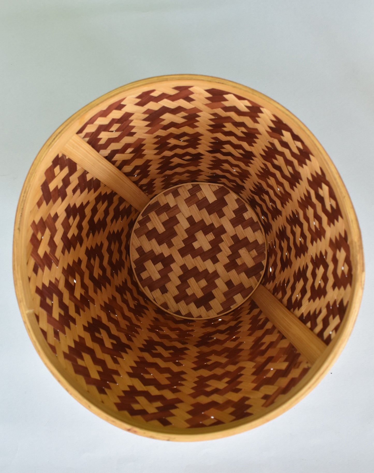 Bamboo Bin | Beige + Brown Colour
