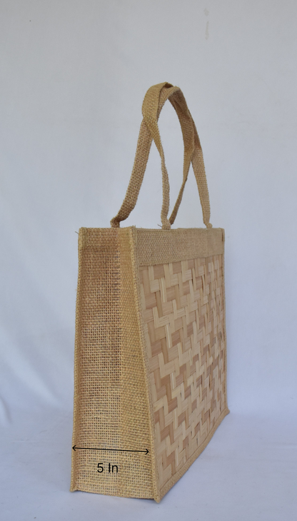Jute + Bamboo Short Handle Tote Bag