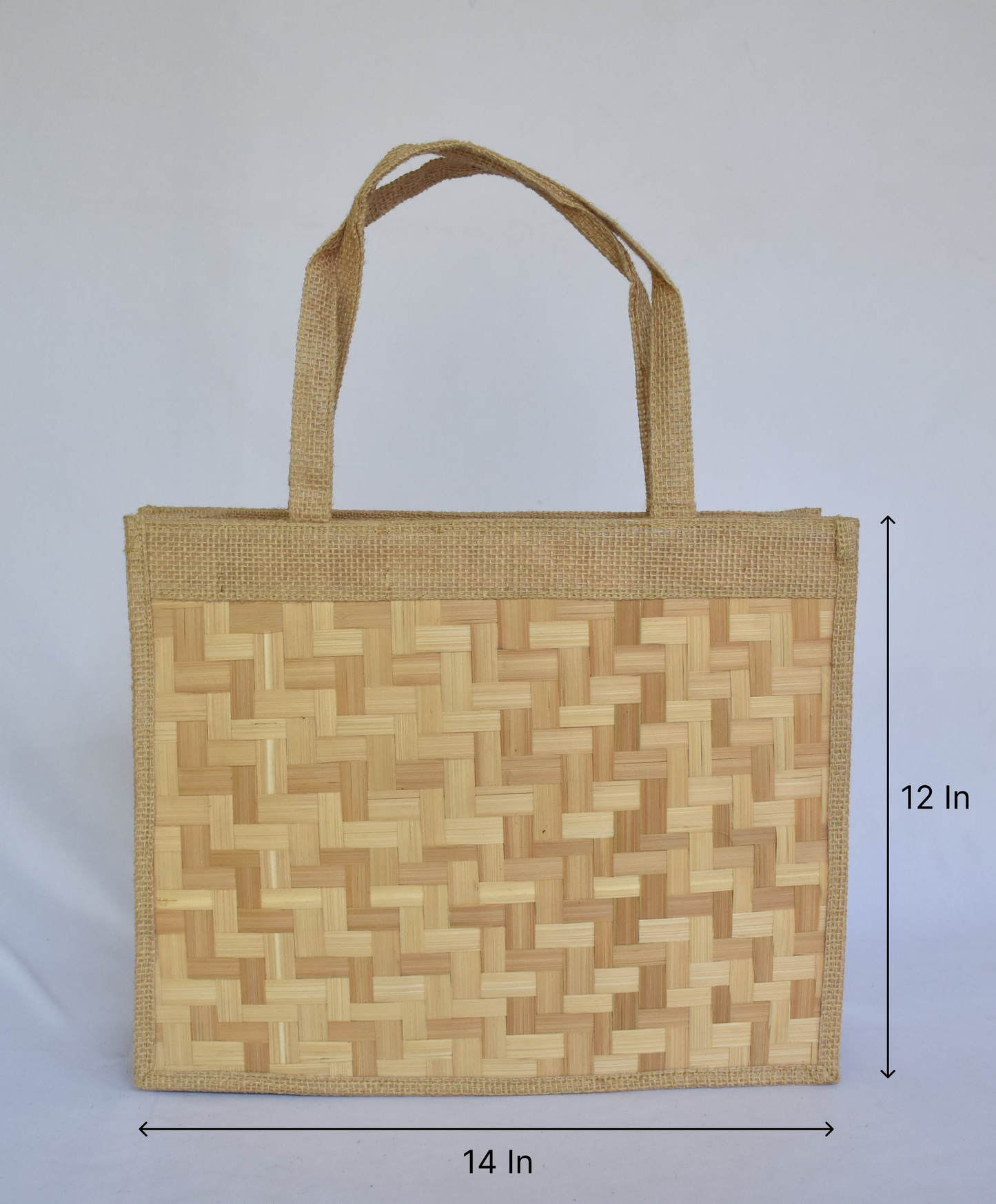 Jute + Bamboo Short Handle Tote Bag