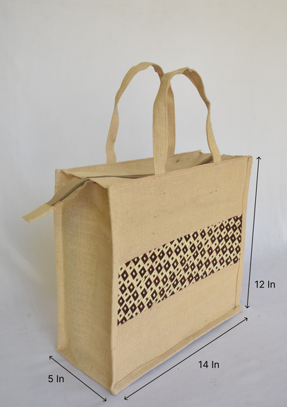 Jute + Bamboo Short Handle Tote Bag