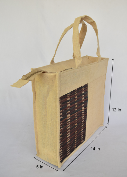 Jute + Bamboo Short Handle Tote Bag