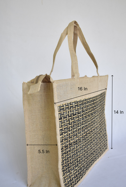 Jute + Bamboo Short Handle Tote Bag