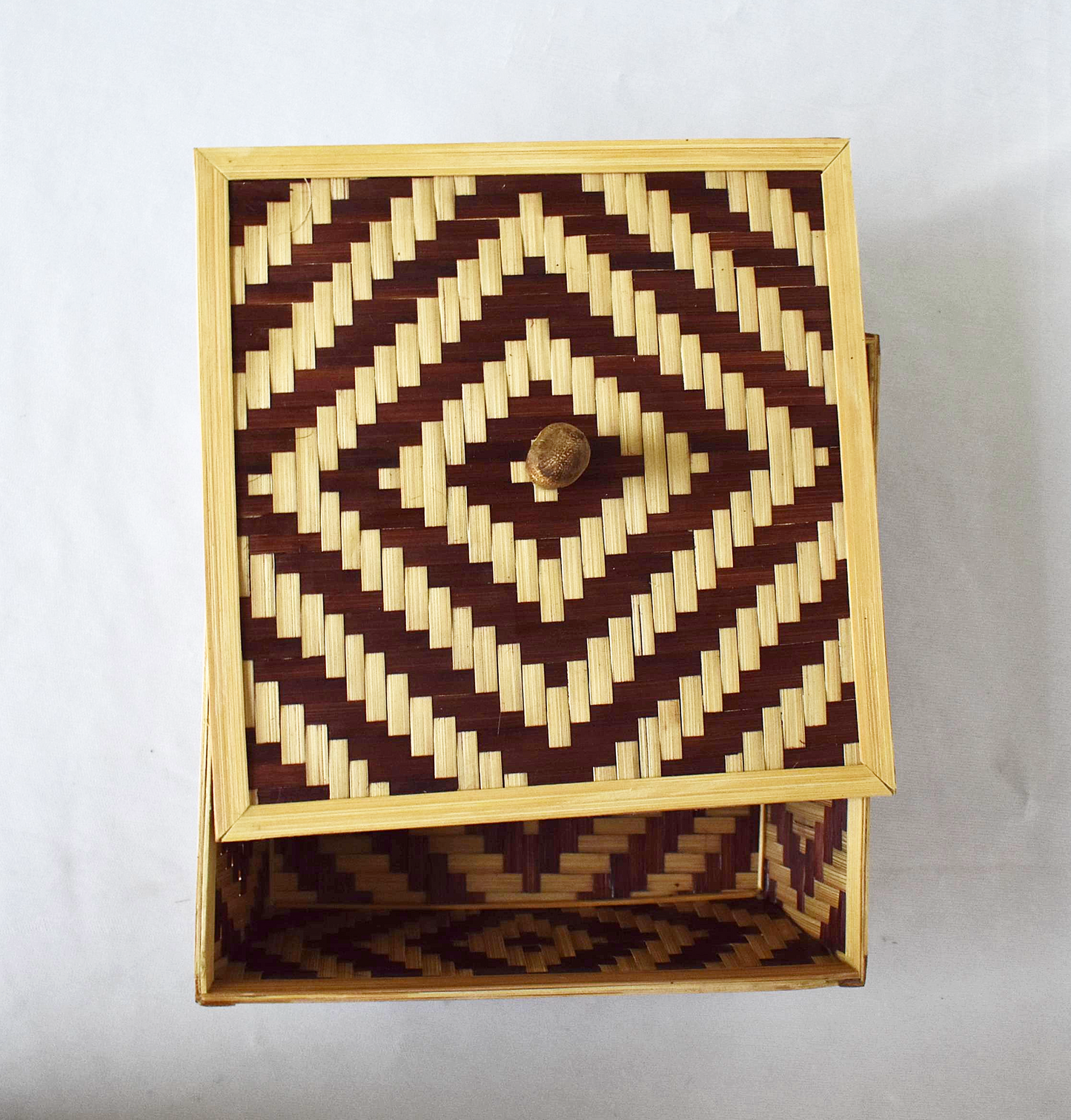 Square Bamboo Basket | With Lid