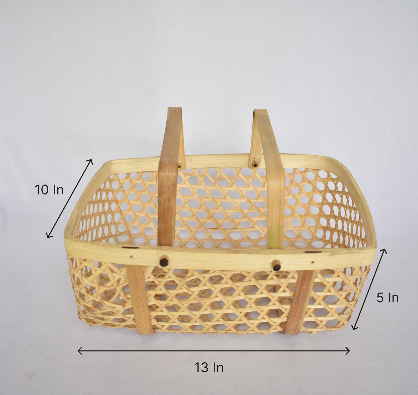 Bamboo Gift Basket | With Handle