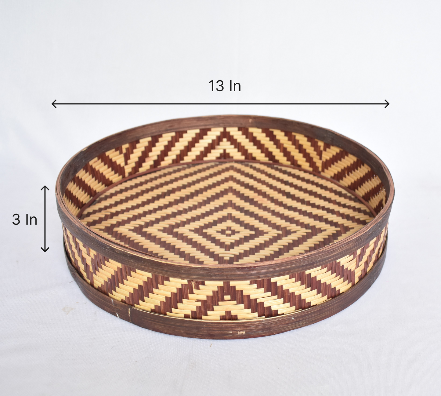 Bamboo Decorative Tray | Round Shape