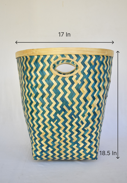 Bamboo Laundry Basket | With Cover | Large Size