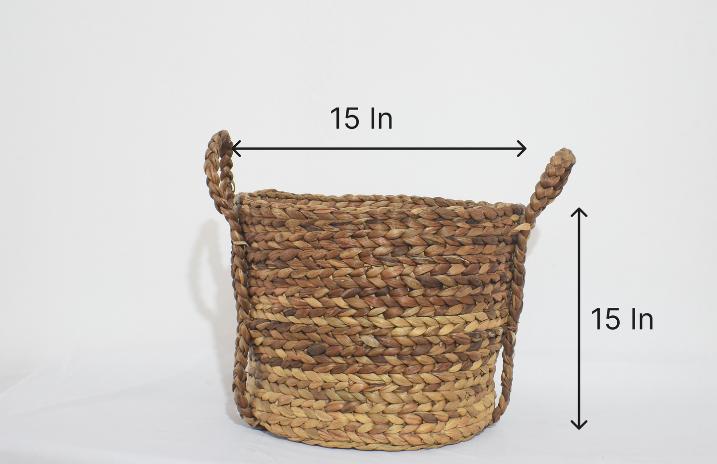 Water Hyacinth Laundry Basket | Medium Size | Round Shape