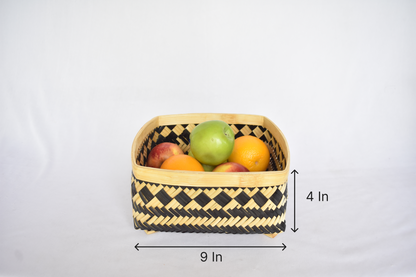 Bamboo Multi Purpose Storage Basket | Square | Small